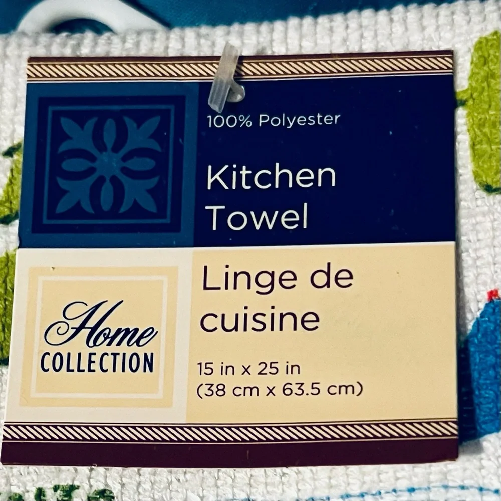 HOME COLLECTION FROZEN MARGARITA BRIGHT BLUE OVEN MITT AND TOWEL SET NWT